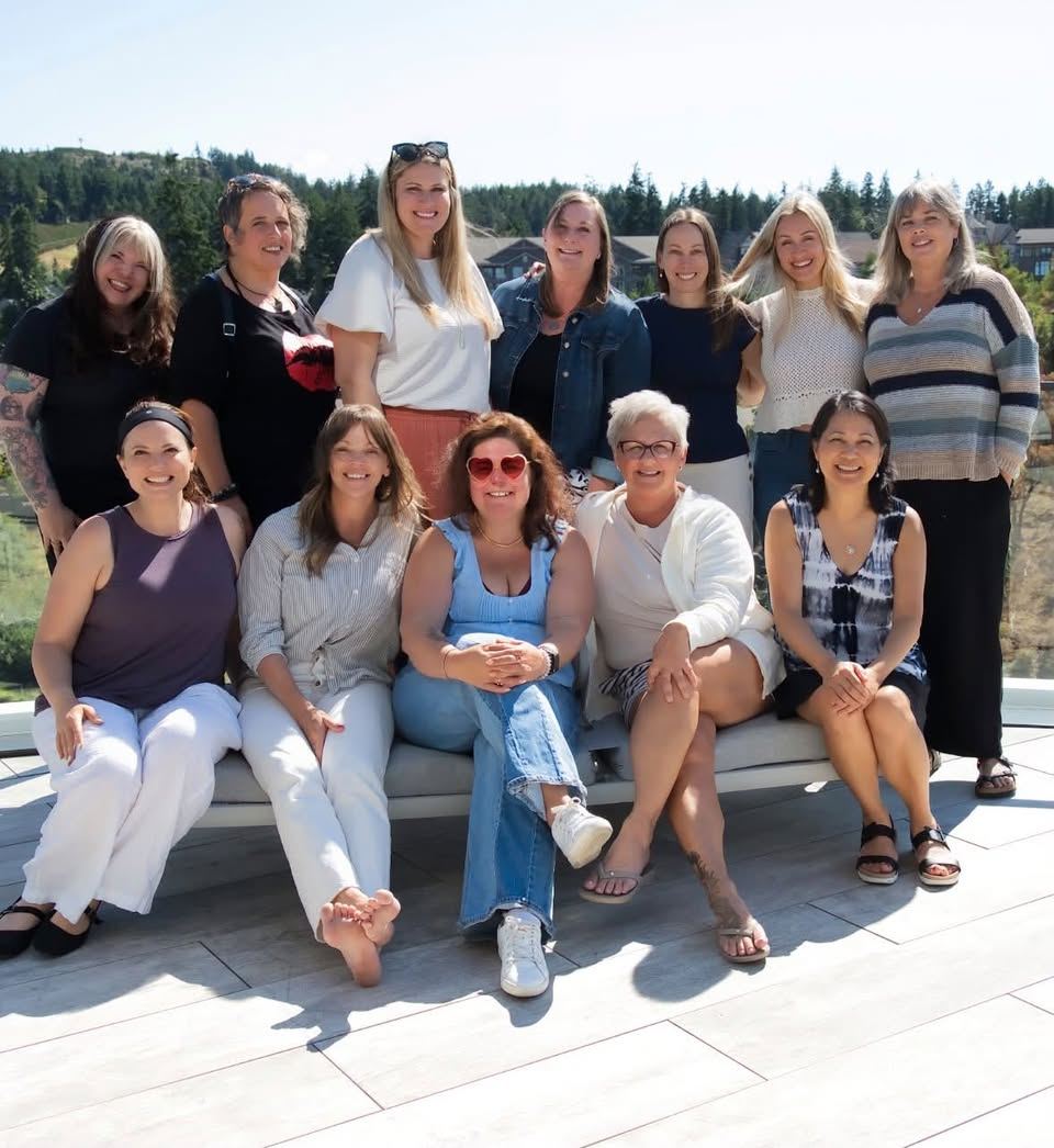 Crystal Adair-Benning with a Createcation retreat group in Victoria, British Columbia