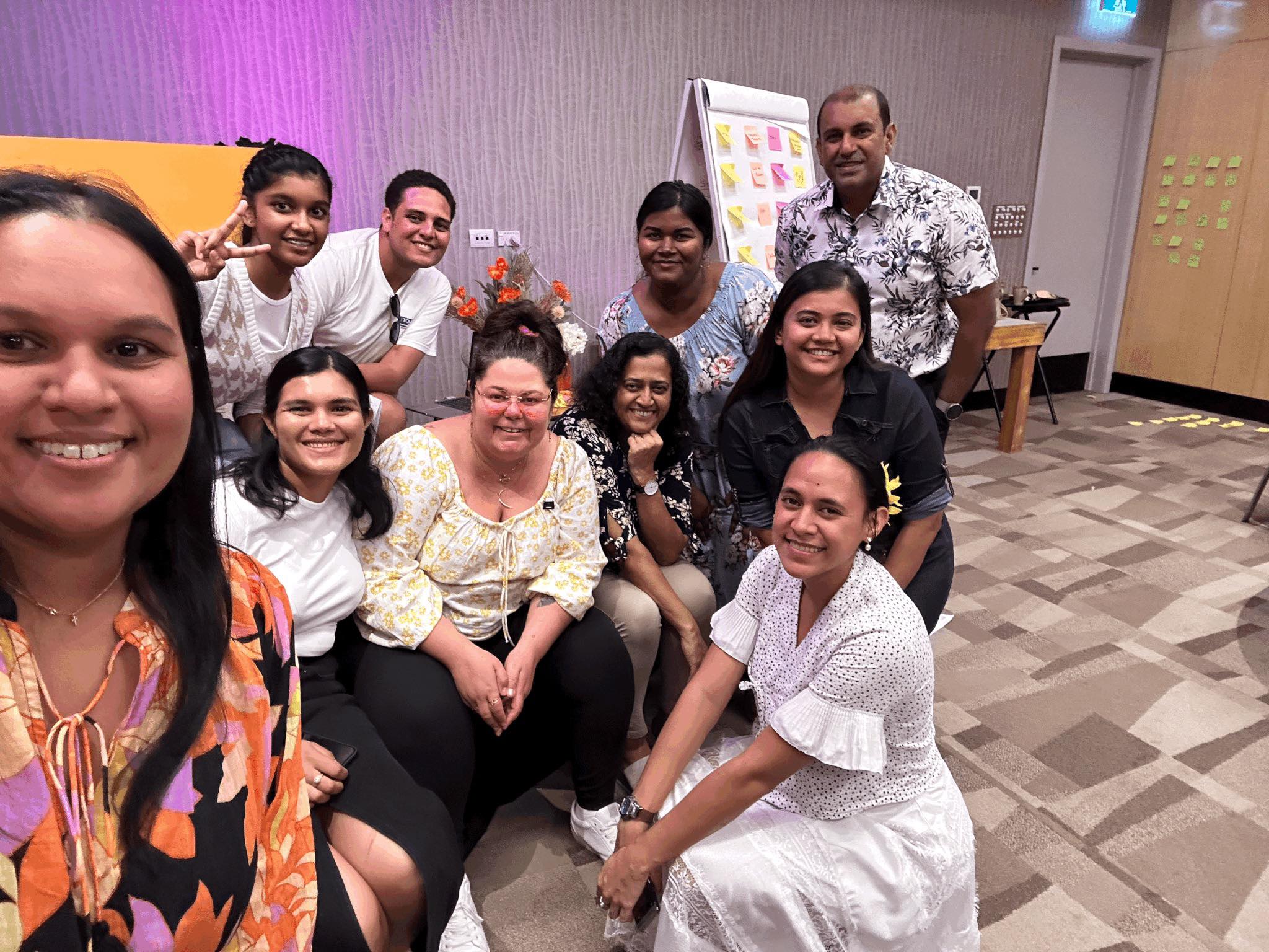 Authors in a writers mastermind group photo with Crystal Adair-Benning