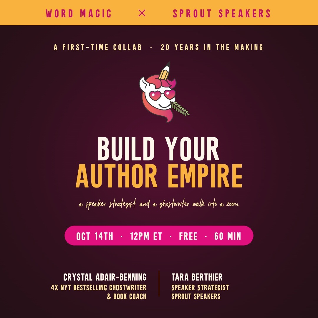 Build Your Author Empire — free lunch and learn with Crystal Adair-Benning and Tara Berthier, October 14th