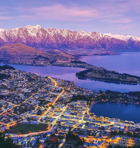 The Remarkables above Queenstown at dusk