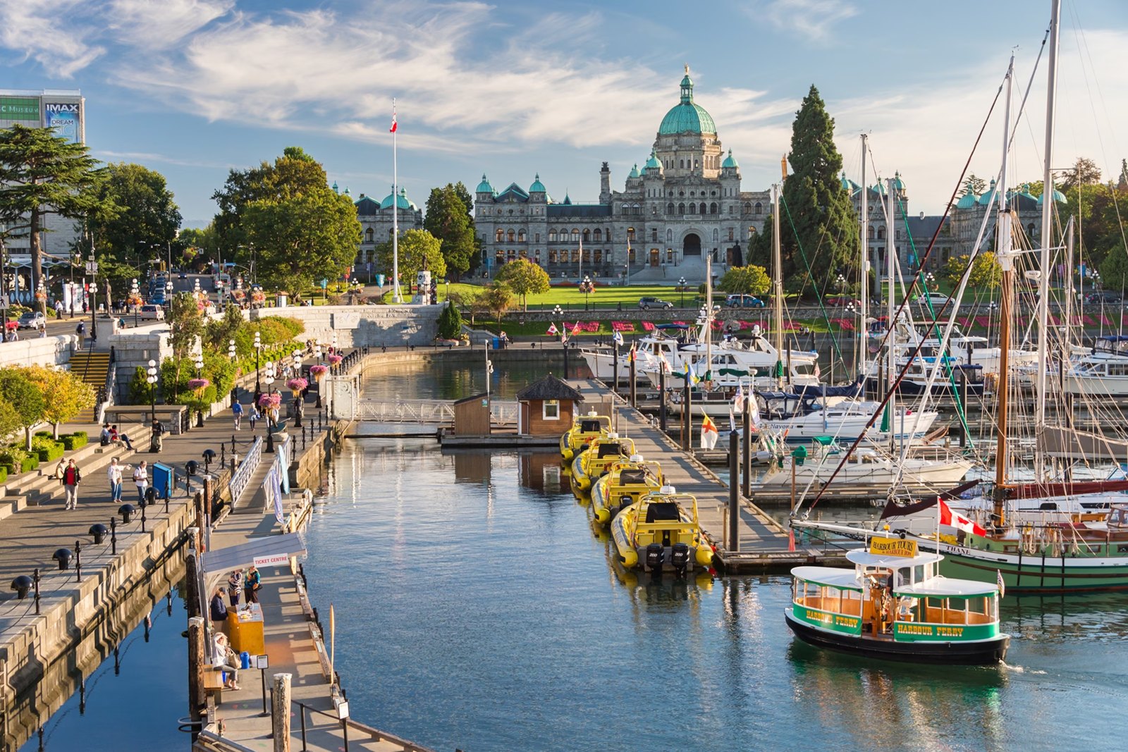 Victoria BC Inner Harbour and the BC Parliament Buildings