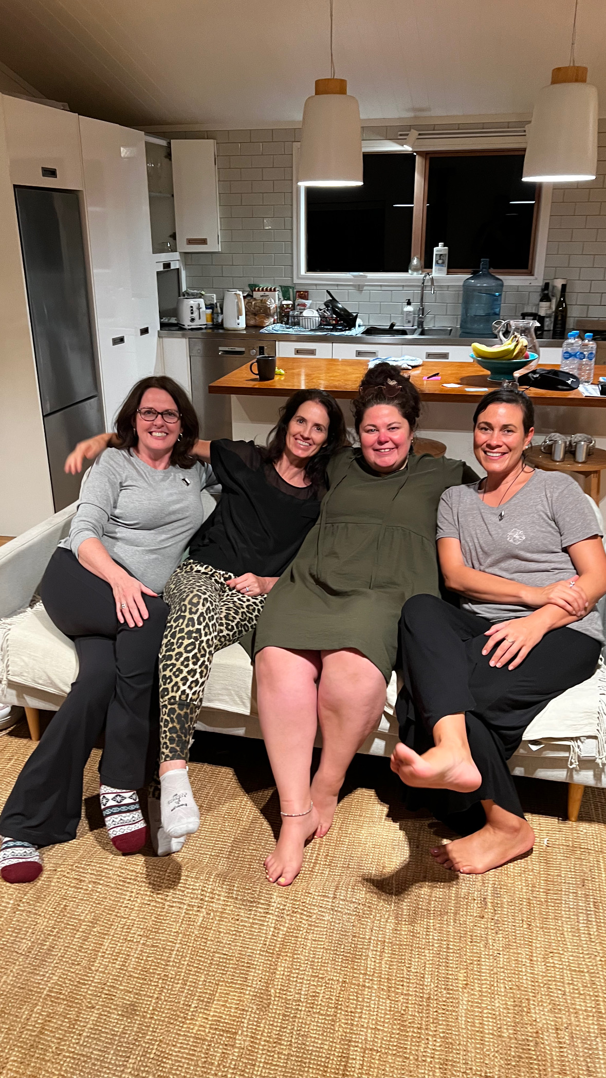 Four writers together on a sofa at a Createcation